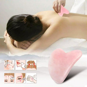 Logotipo personalizado antienvejecimiento Rosa cristal cara Jade Gua Sha hogar masajeador en forma de corazón Gua Sha <span class=keywords><strong>Guasha</strong></span> tablero - Product Image 1