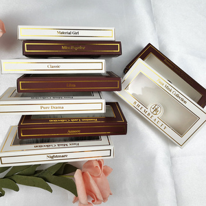 B1022 Großhandel Wimpern <span class=keywords><strong>box</strong></span> benutzer definierte Logo Druck Pappkarton Roségold Folie Stempel Schönheit falsche Wimpern Papier Verpackungs schachteln - Product Image 5
