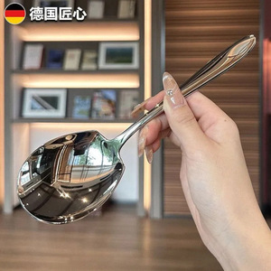 Stainless Steel Serving <b>Spoon</b> Large Head Short Handle Mirror Polish For <b>Soup</b> And Food Serving Party Use - Product Image 2