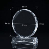 Vente en gros d'usine : Trophée en cristal K9 vierge, toutes formes (rond, multifacettes, personnalisées), avec base pour gravure, pour récompenses et souvenirs