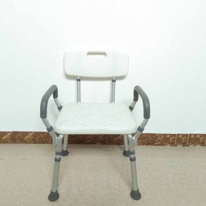 Chaise de douche en alliage d'aluminium antidérapante pour personnes âgées avec accoudoirs et dossier LCB103LK - Product Image 1