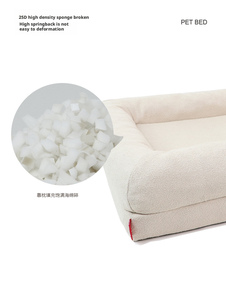 Lit pour <span class=keywords><strong>chien</strong></span> imperméable amovible en mousse à mémoire de forme écologique avec carton à motif solide emballé - Product Image 6