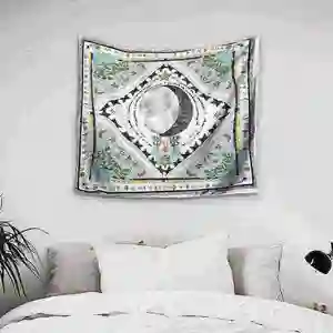 Individuelle Größe modernes stilvolles Kunstwerk Digitaler Druck Wandhängender Mandala-Wandteppich