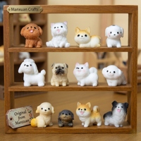 Figurines de chiens miniatures en résine en gros, figurines de chiots mignons pour maison de poupée, jardin féerique, artisanat DIY, décoration intérieure, cadeaux