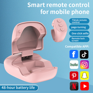 Turner de página remoto inteligente TikTok con desplazamiento, soporte de teléfono con Clicker, estuche de carga, 800mAh, BT 5,3, Control inalámbrico de obturador para Selfie - Product Image 2