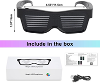 Lunettes LED numériques rechargeables clignotantes 2026, les plus vendues, avec contrôle à distance par application, pour fêtes magiques et lumineuses