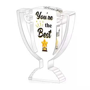 Acrílico '<span class=keywords><strong>gracias</strong></span>' y 'mejor mamá' trofeos recuerdo medalla estante de exhibición para Jefe personal empleado líder - Product Image 2