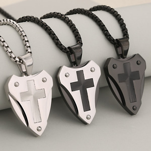 Kalung Liontin <span class=keywords><strong>Pria</strong></span> Bahan Stainless Steel Merk Eropa Amerika Asli Model Trendi dengan Liontin Bergaya Mekanik - Product Image 4