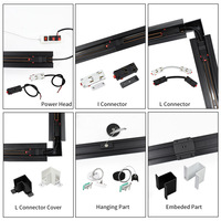 Systèmes d'éclairage LED magnétique intelligent pour rail en aluminium, suspendus ou encastrés, 1M 2M 3M, 7W 9W 10W 18W 27W, pour spots et projecteurs