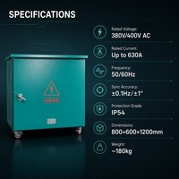 Boîtier de distribution à synchronisation automatique 380V 400V Triphasé 5 fils Précision classe 0.5 pour Générateur Diesel et Raccordement au Réseau IP54