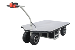 अनुकूलन योग्य चार पहिया स्टेनलेस स्टील प्लेटफॉर्म इलेक्ट्रिक हैंड ट्रक ट्रॉली ओएम समर्थित - Product Image 4