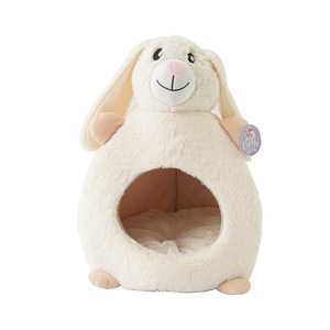 Rabbit Cat <b>House</b> Round Faux Fur Soft Cat <b>Bed</b> For Indoor Cats Winter Warmth Pet <b>Bed</b> - Product Image 5