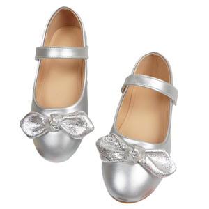 Vente en gros de chaussures élégantes pour filles, style princesse, couleur argentée, mode enfant - Product Image 6