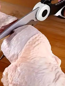 Tijeras de Cocina Multifuncionales de Acero Inoxidable, Plástico Ecológico, Profesionales, para Cortar Pescado, Asar Pollo y Deshuesar - Product Image 3