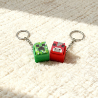 2026 New Arrival Wholesale Press Button Mechanical Keyboard TNT Monster Keychain Stress Relief Keycap Keychain
