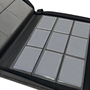 Supplier Terverifikasi Album Kartu Premium 9 Kantong Custom Top Loader <span class=keywords><strong>Binder</strong></span> Kulit PU dengan Ritsleting - Product Image 1
