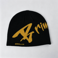 Chapeau d'hiver en tricot jacquard personnalisé avec logo brodé pour homme et femme, en acrylique, pour le ski, la course à pied, le golf et les activités de plein air