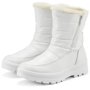 Wholesales Warm Snow OEM Custom Ankle Snow Leather Boots Furry Boots For Women Women's Fur Boots