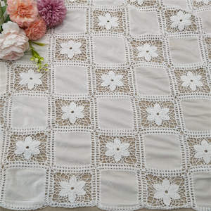 Tela de encaje bordado de franela Soluble en agua de alta calidad para accesorios de ropa y decoración del hogar - Product Image 4