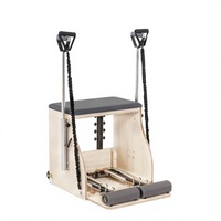 Chaise de Pilates Wunda en bois réglable avec pédales rembourrées pour l'entraînement de stabilité à domicile et la rééducation