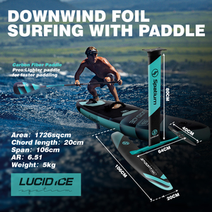 Spatium thiết kế mới nhất downwind lá lướt Hội Đồng Quản trị với Wing Inflatable diều downwind lá Hội Đồng Quản trị với mái chèo cho lướt sóng nước - Product Image 4