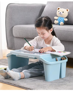 <span class=keywords><strong>Mesa</strong></span> Portátil para Niños, para Escribir, Comer, Jugar, para el Aula, Bandeja <span class=keywords><strong>de</strong></span> Plástico para Desayuno, para Computadora Portátil, con Bolsillos Laterales - Product Image 1