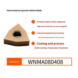 VCMW160404 إدراج سلسلة عالية الصلابة VNMG <span class=keywords><strong>CNMG</strong></span> MA TNMG TiAlN طلاء HRA65 أدوات القطع للحفاظ على صلابة - Product Image 2