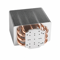 Radiateur en profilé aluminium 1100 personnalisé, 6 caloducs, dissipateur thermique pour serveur, refroidissement du processeur - Vente chaude
