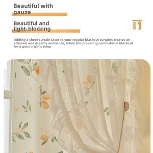 Nuove <span class=keywords><strong>tende</strong></span> di <span class=keywords><strong>pizzo</strong></span> floreale <span class=keywords><strong>francese</strong></span> di alta qualità oscuranti la luce pura che bloccano la Privacy nessuna installazione di perforazione necessaria tenda - Product Image 3