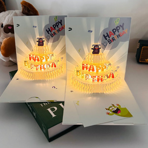Tarjeta <span class=keywords><strong>de</strong></span> Felicitación <span class=keywords><strong>de</strong></span> <span class=keywords><strong>Cumpleaños</strong></span> con Diseño <span class=keywords><strong>de</strong></span> Monstruo <span class=keywords><strong>de</strong></span> Dibujos Animados, con Música y Luces, en 3D, para Niños, Regalo <span class=keywords><strong>de</strong></span> <span class=keywords><strong>Cumpleaños</strong></span> - Product Image 1