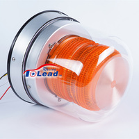 Hoc hinten sive Doppel abdeckungen LED-Not-Rotations warnleuchte Hoch leistungs gesponnener Aluminium fuß Hohe Kuppel Xenon-Blitz lampe