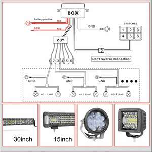 Panneau de commutation 12V 6 gang, système de relais électronique, boîte de commande de <span class=keywords><strong>circuit</strong></span> pour bateau - Product Image 5