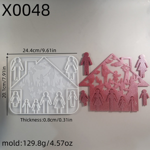 Handmade Resin Casting Molds for DIY Decorative Ornaments Ins Style Silicone Desktop <b>Tools</b> Splicing <b>houses</b> together Mold X0048 - Product Image 4