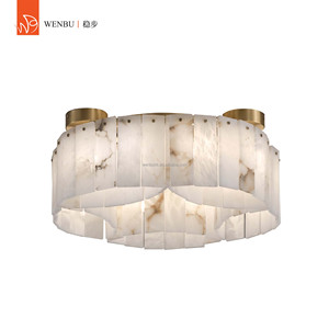 Modern Spanish Alabaster <b>Chandelier</b> for Luxury Villa Ceiling <b>Lighting</b> - Product Image 1