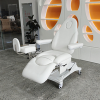 Sillón Ginecológico Eléctrico Moderno Blanco con 3 Motores para Salón de Belleza, Clínica, Hospital, Cama Estética