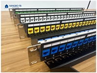 Panel de conexión de fibra óptica RJ45 24 puertos Cat6 UTP STP ODF Marco de distribución Módulo de bastidor Gestión de cables 1U