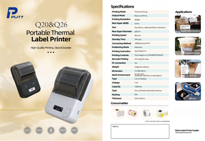 Mini Imprimante Thermique Portable sans Fil pour Bureau, d'Étiquettes et d'Autocollants d'Étiquettes de Code-barres pour Téléphone Portable - Product Image 2