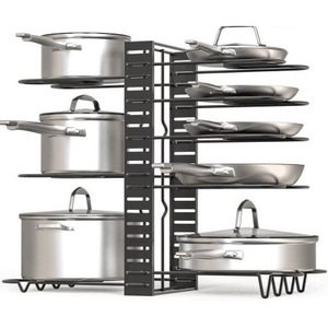 Support de rangement pour couvercles de casseroles, stockage à plusieurs niveaux pour casseroles et poêles, à faire soi-même - Product Image 1