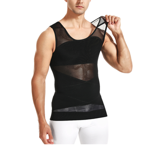 Gilet de mise en forme du corps <span class=keywords><strong>pour</strong></span> <span class=keywords><strong>hommes</strong></span> haute maille élastique <span class=keywords><strong>corset</strong></span> mince vente directe d'usine haut <span class=keywords><strong>abdominal</strong></span> façonnant la poitrine - Product Image 3