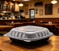 Boîte alimentaire en plastique bicolore avec charnière monobloc pour la vente en gros