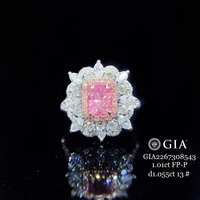 Super magnifique ensemble de bijoux en diamant rose fantaisie certifié GIA bague, collier et boucles d'oreilles en diamant naturel rose véritable or 18 carats
