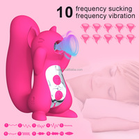 SacKnove Mini Niedliches Tierförmiges Klitoris-Stimulationsgerät Klit-Sauger G-Punkt 10 Frequenzen Saugendes Sexspielzeug Eichhörnchen-Saugspielzeug