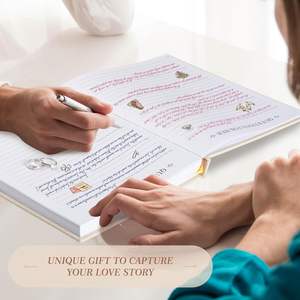 Tela de lino personalizada de tapa dura, planificador de boda, cuaderno, diario, impresión para el matrimonio - Product Image 2