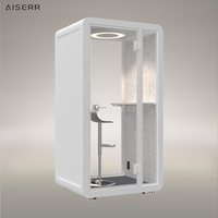 Usine Vente Amovible Amovible Insonorisé Bureau Pod Intérieur Mobile Moderne Cabine Insonorisée Travaillant Seule Personne Silencieux Pod