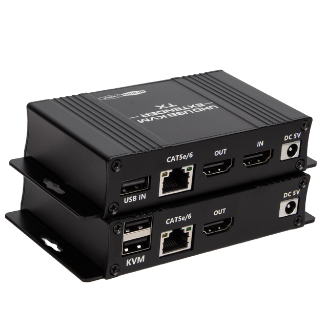 TV-link 120m for 1.4 USB KVM Extender 4K 30Hz Ethernet Video Transmitter Receiver Adapter Aluminum Alloy Loop HDR POC Power