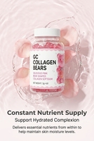 Bonbons gélifiés au collagène saveur fraise en forme d'ours, à mâcher, marque privée, supplément alimentaire naturel végétarien pour adultes