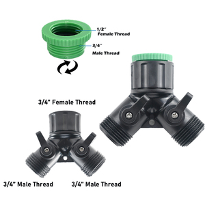Water <strong>Pipe</strong> Two-way Ball Valve Garden <strong>Hose</strong> <strong>Splitter</strong> 3/4" 2 Way Plastic Water <strong>Hose</strong> <strong>Splitter</strong> for Landscaping Gardening Irrigation - Product Image 4