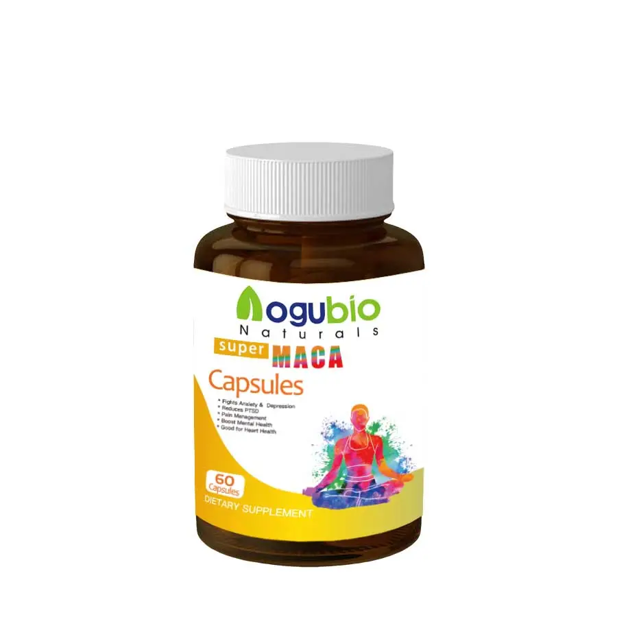 Aogubio Capsules et capsules d'extrait de maca de haute qualité de marque privée OEM Capsule de maca pour hommes et femmes