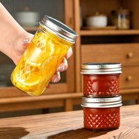 Kaleng Kaca Food Grade untuk Kegunaan Industri dengan Tutup Aluminium, Label dan Logo yang Dapat Disesuaikan, Ukuran 100ml-650ml