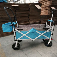 Chariot de camping pliable 2 en 1 Poussette de transport pour enfants et bébés Poussette de transport étanche Canopy Shopping Travel
